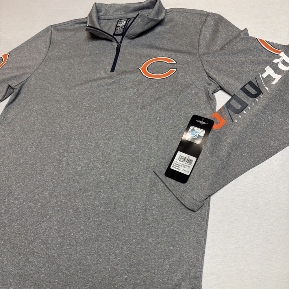 Chicago Bears‎ Quarter 1/4 Zip Pullover Youth 14/16 NFL Licensed Team Apparel